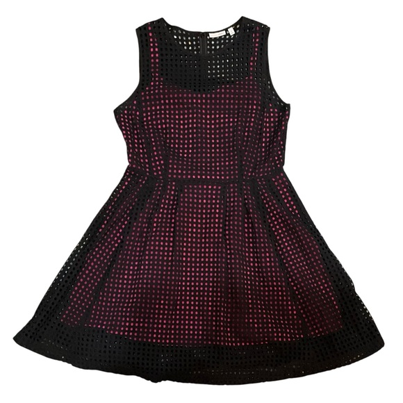 Halogen Black Pink Prism Fit and Flare Dress - Picture 3 of 13
